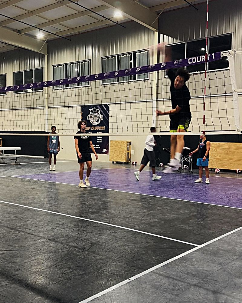 A jump at the net